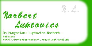 norbert luptovics business card